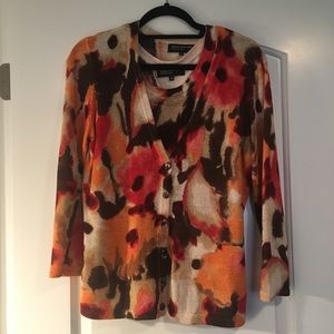 Jones New York Camisole and Cardigan Set